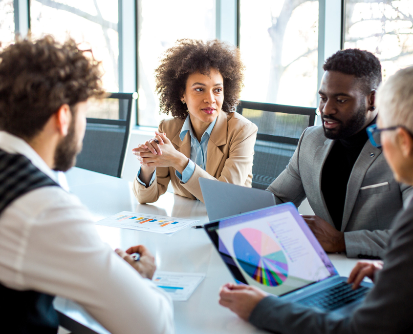 Businesspeople having a meeting in the conference room