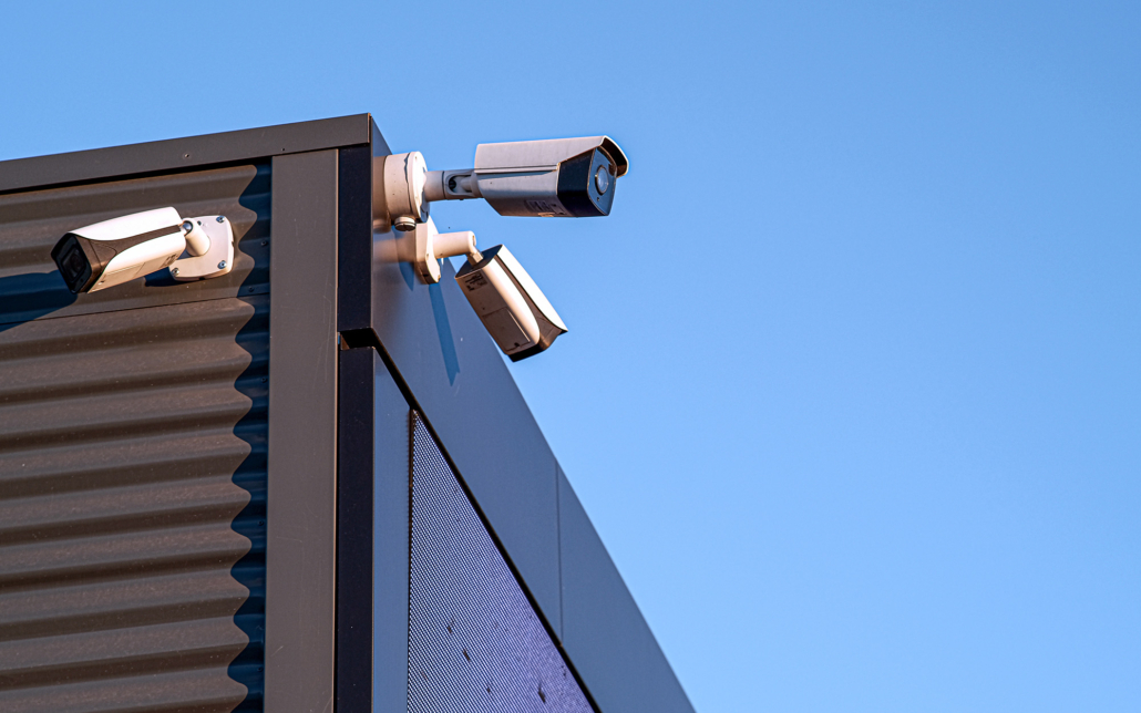 A review of surveillance cameras on white background