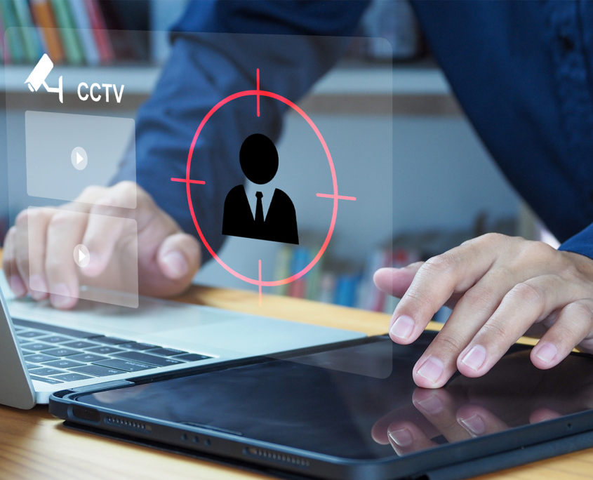 CCTV cameras detect abnormalities or bad actors on the screen